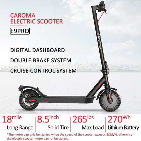 Caroma E9 8.5 Inch 350W City Sports Folding Electric Scooter