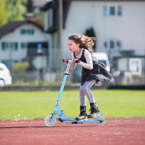 Caroma Kids höhenverstellbarer Tretroller mit blinkenden PU-Rädern