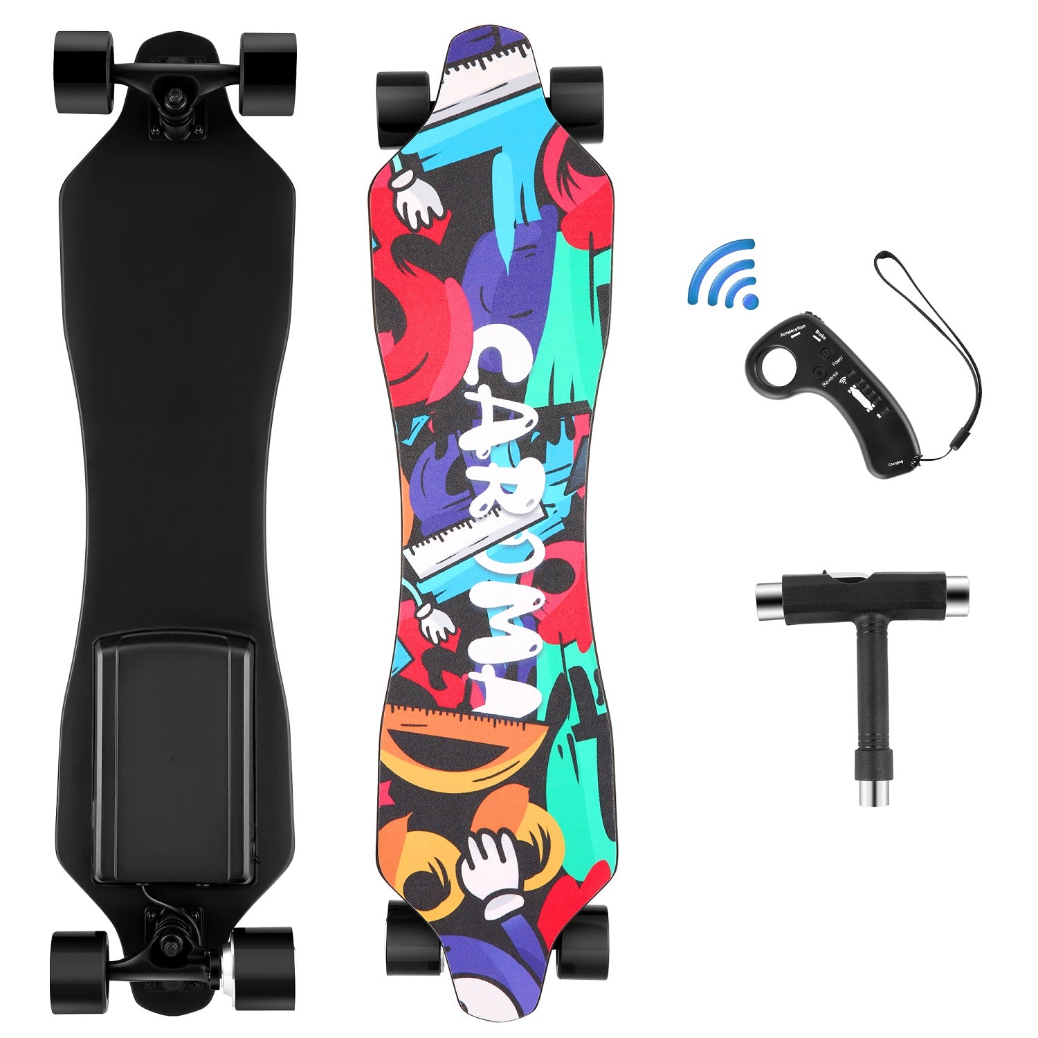 Caroma 37 Zoll 350W Elektro-Skateboard Elektro-Cruiser-Longboard