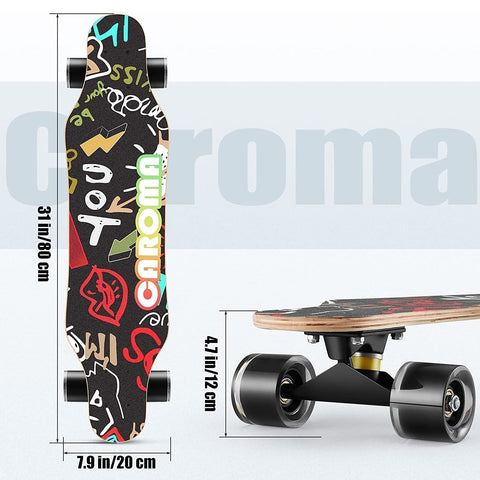 Caroma 31 Zoll Longboard Skateboard Drop Through Komplett-Longboard