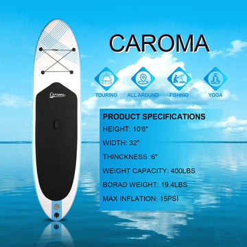 Caroma Wave Inflatable Stand Up Paddle Board SUP Surfboard